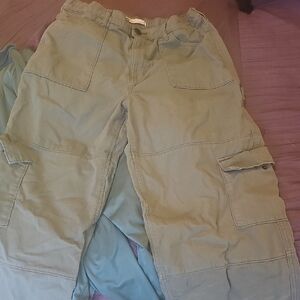 SO Olive Cargo Wide Leg Pants